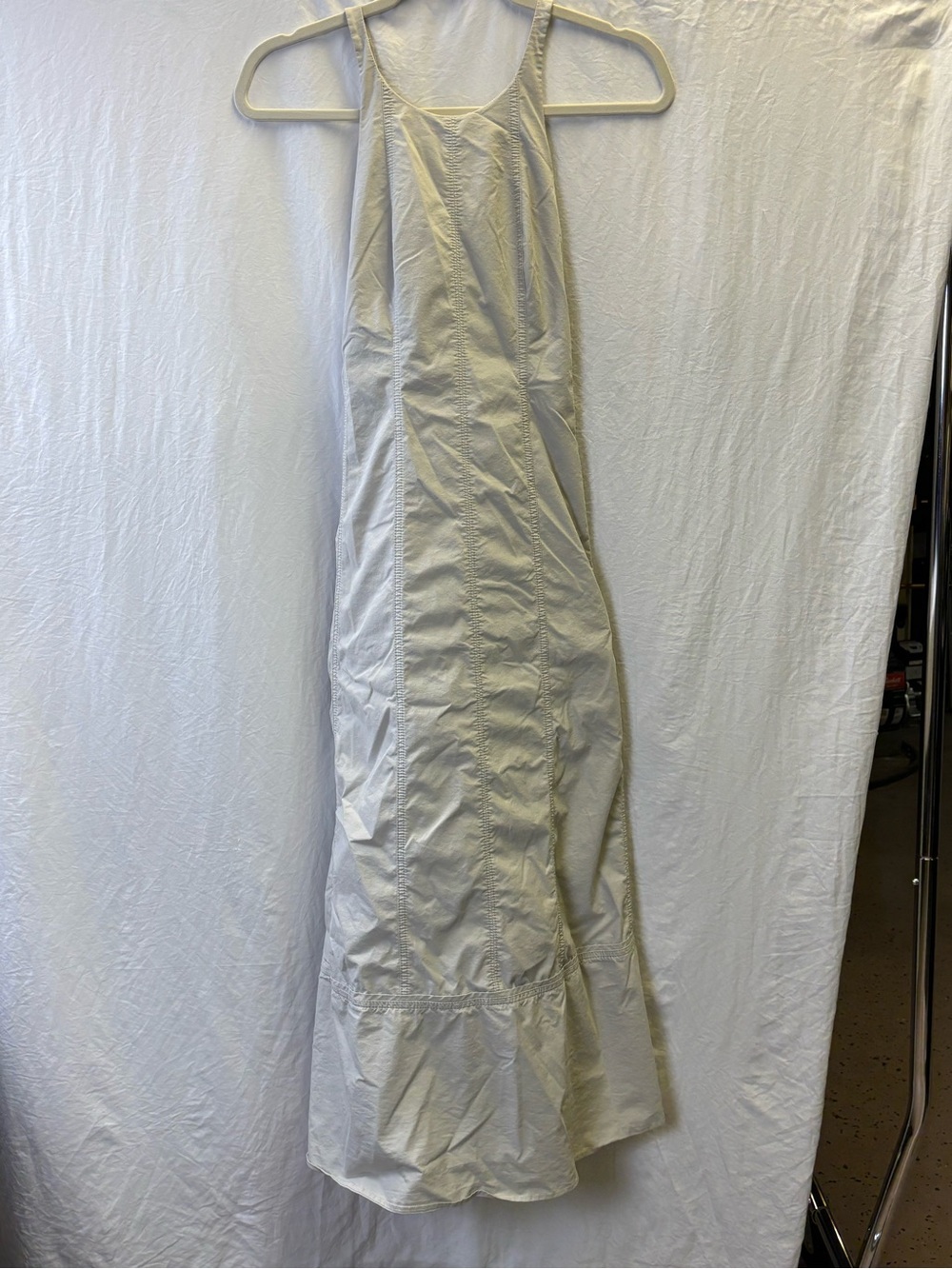 Maeve by Anthropologie Xsmall tan khaki Maxi halter dress with Flared Hem